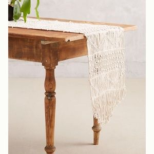 Anthropologie Macrame Table Runner